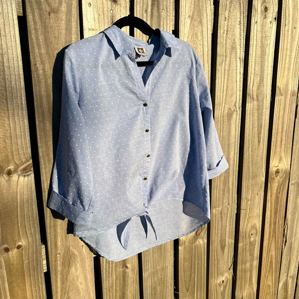 Anne Klein Large Front Tie Blouse